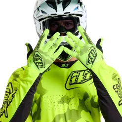Troy Lee Designs Air|Gloves^Air Glove Blotted Flo Yellow