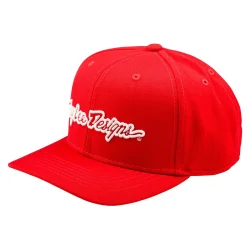 Troy Lee Designs Hats^Curved Snapback Hat Signature Team Red