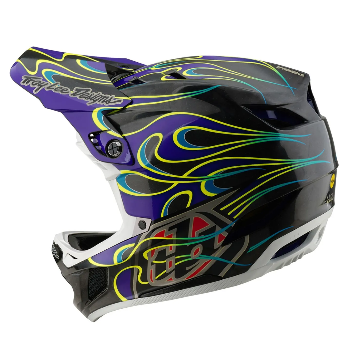Troy Lee Designs Helmets|D4^D4 Carbon Helmet Torched Black / Purple