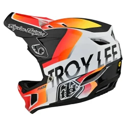 Women Troy Lee Designs Helmets|D4^D4 Composite Helmet Qualifier White / Orange