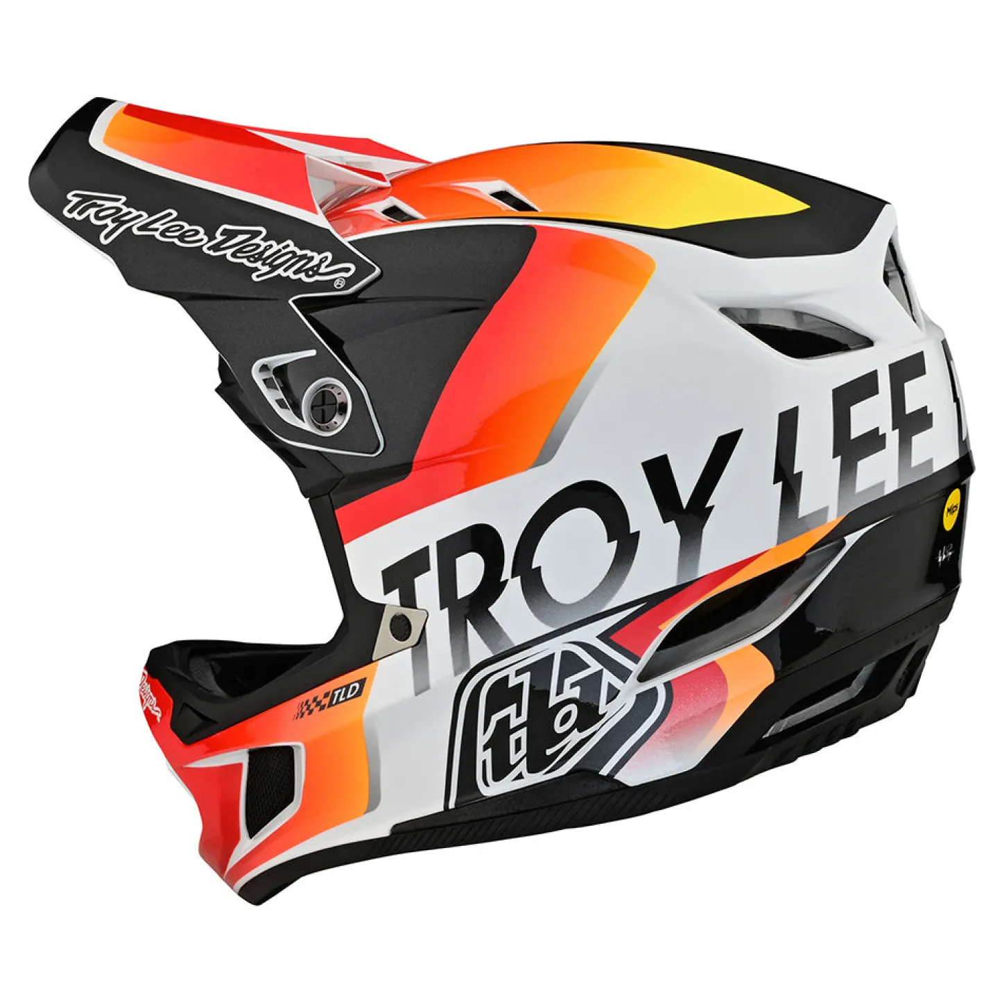 Women Troy Lee Designs Helmets|D4^D4 Composite Helmet Qualifier White / Orange
