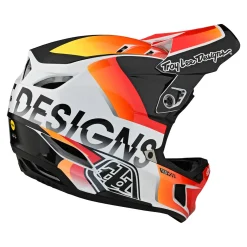 Women Troy Lee Designs Helmets|D4^D4 Composite Helmet Qualifier White / Orange