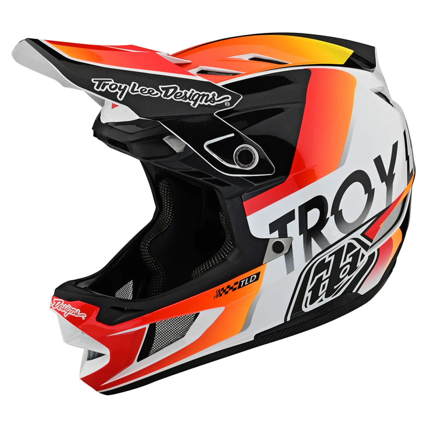 Women Troy Lee Designs Helmets|D4^D4 Composite Helmet Qualifier White / Orange