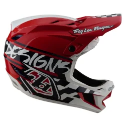 Troy Lee Designs Helmets|D4^D4 Polyacrylite Helmet Fifty-50 White / Red