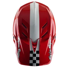 Troy Lee Designs Helmets|D4^D4 Polyacrylite Helmet Fifty-50 White / Red