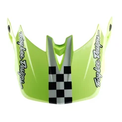 Troy Lee Designs Helmets|D4^D4 Polyacrylite Helmet Fifty-50 Navy / Glo Yellow