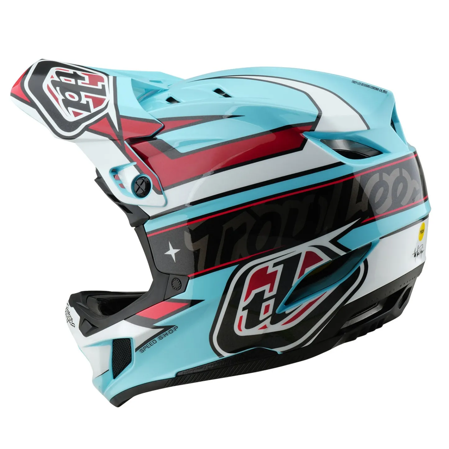 Troy Lee Designs Helmets|D4^D4 Polyacrylite Helmet Linear Blue