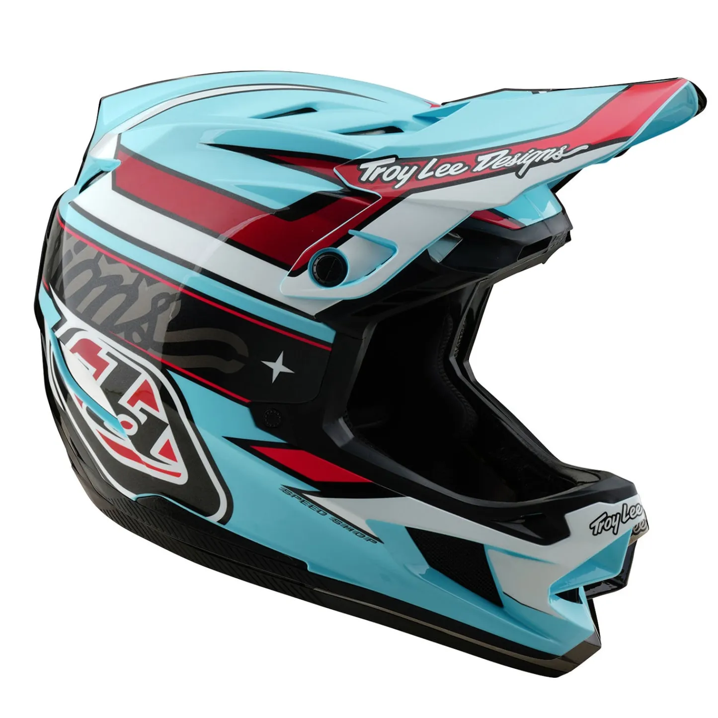 Troy Lee Designs Helmets|D4^D4 Polyacrylite Helmet Linear Blue
