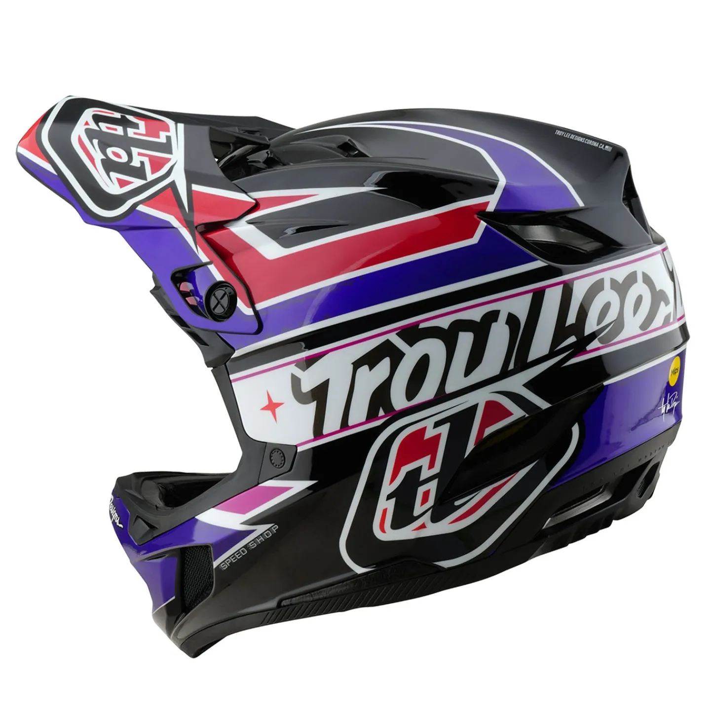 Troy Lee Designs Helmets|D4^D4 Polyacrylite Helmet Linear Black