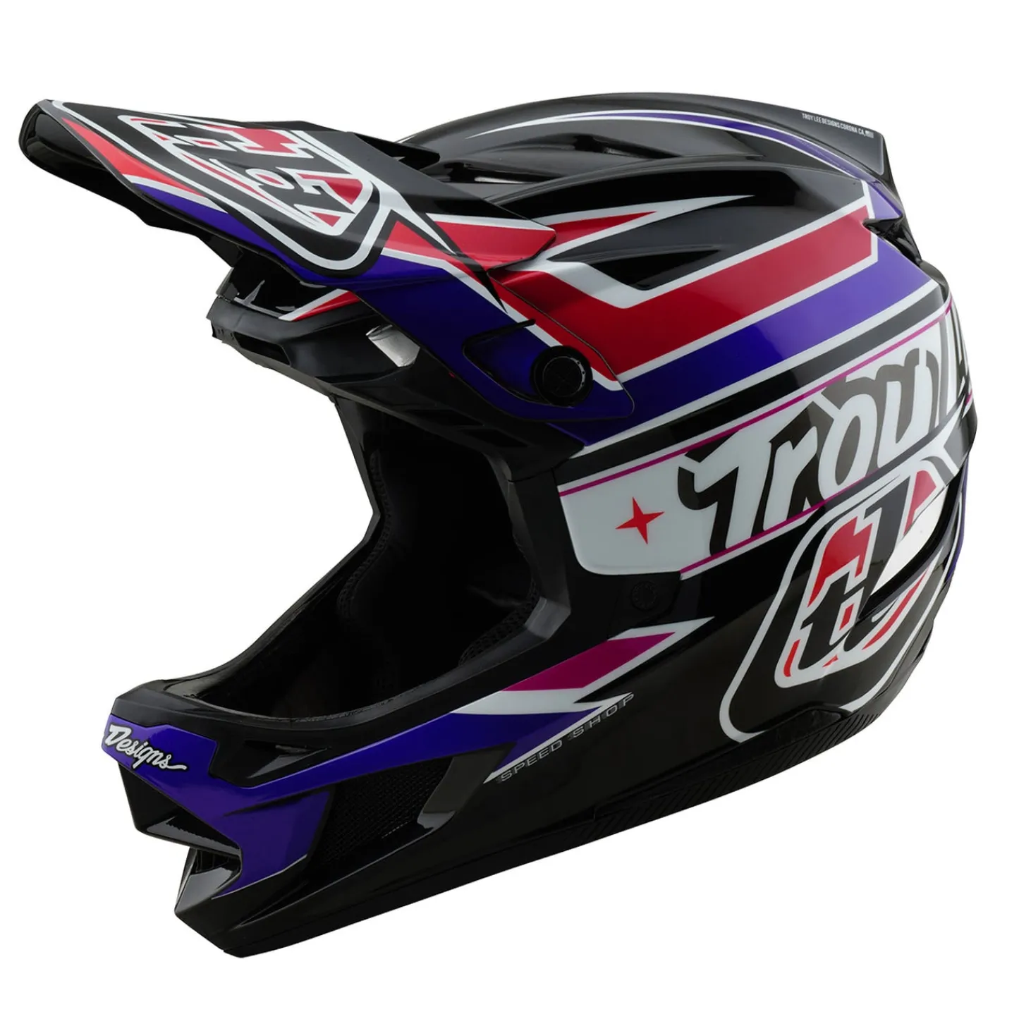 Troy Lee Designs Helmets|D4^D4 Polyacrylite Helmet Linear Black