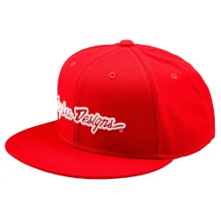 Troy Lee Designs Hats^Flat Bill Snapback Signature Team Red