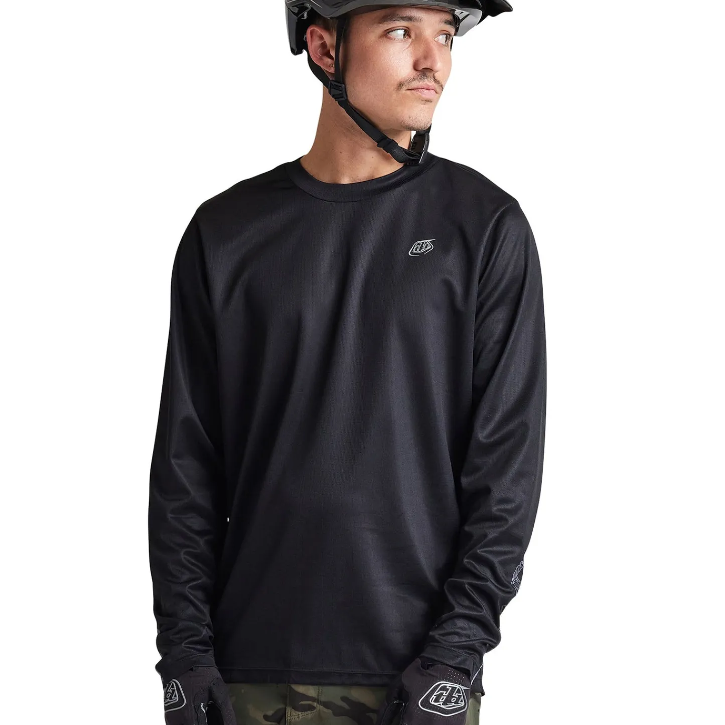 Troy Lee Designs Flowline|Trail^Flowline LS Jersey Solid Black