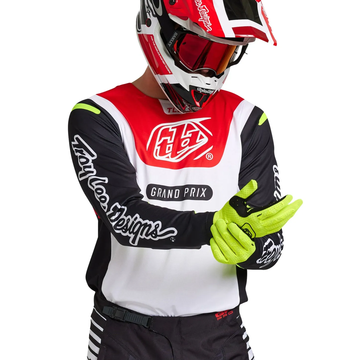 Troy Lee Designs Gp Pro|Jerseys^GP Pro Jersey Blends White / Glo Red