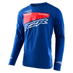 Troy Lee Designs Long Sleeve Tees^Long Sleeve Tee Polaris Blue / Red