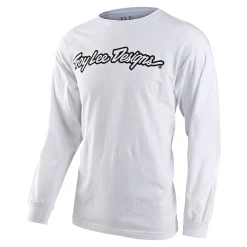 Troy Lee Designs Long Sleeve Tees^Long Sleeve Tee Signature White