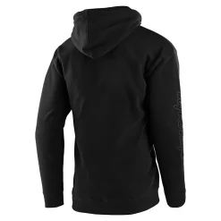 Troy Lee Designs Fleece^Pullover Hoodie Cropped Badge Black / Reflective