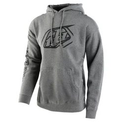 Troy Lee Designs Fleece^Pullover Hoodie Cropped Badge Gunmetal Heather