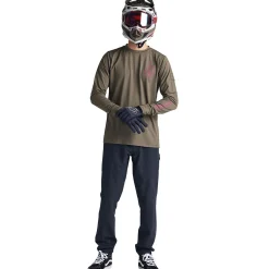 Troy Lee Designs Jerseys|Enduro^Ruckus Long Sleeve Ride Tee Fangs Olive