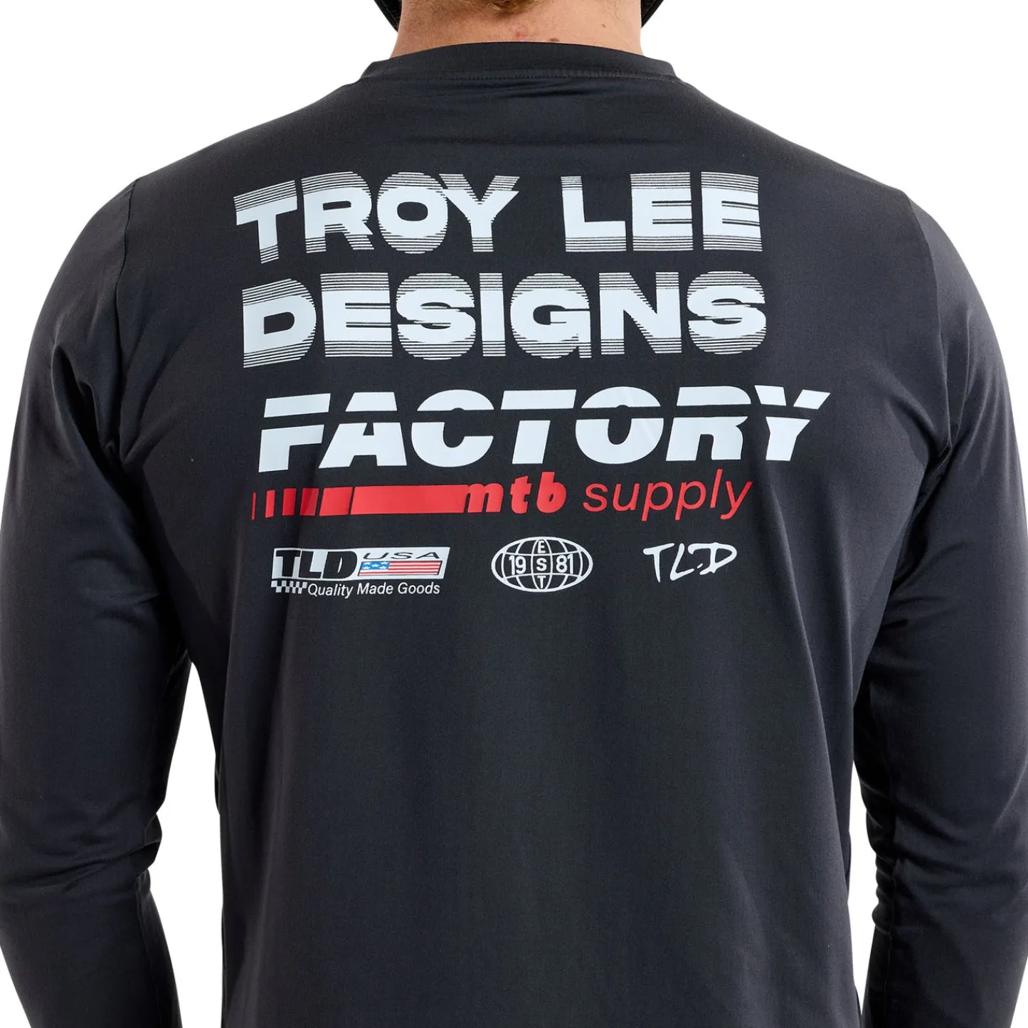Troy Lee Designs Jerseys|Ruckus^Ruckus Long Sleeve Ride Tee Factory Carbon