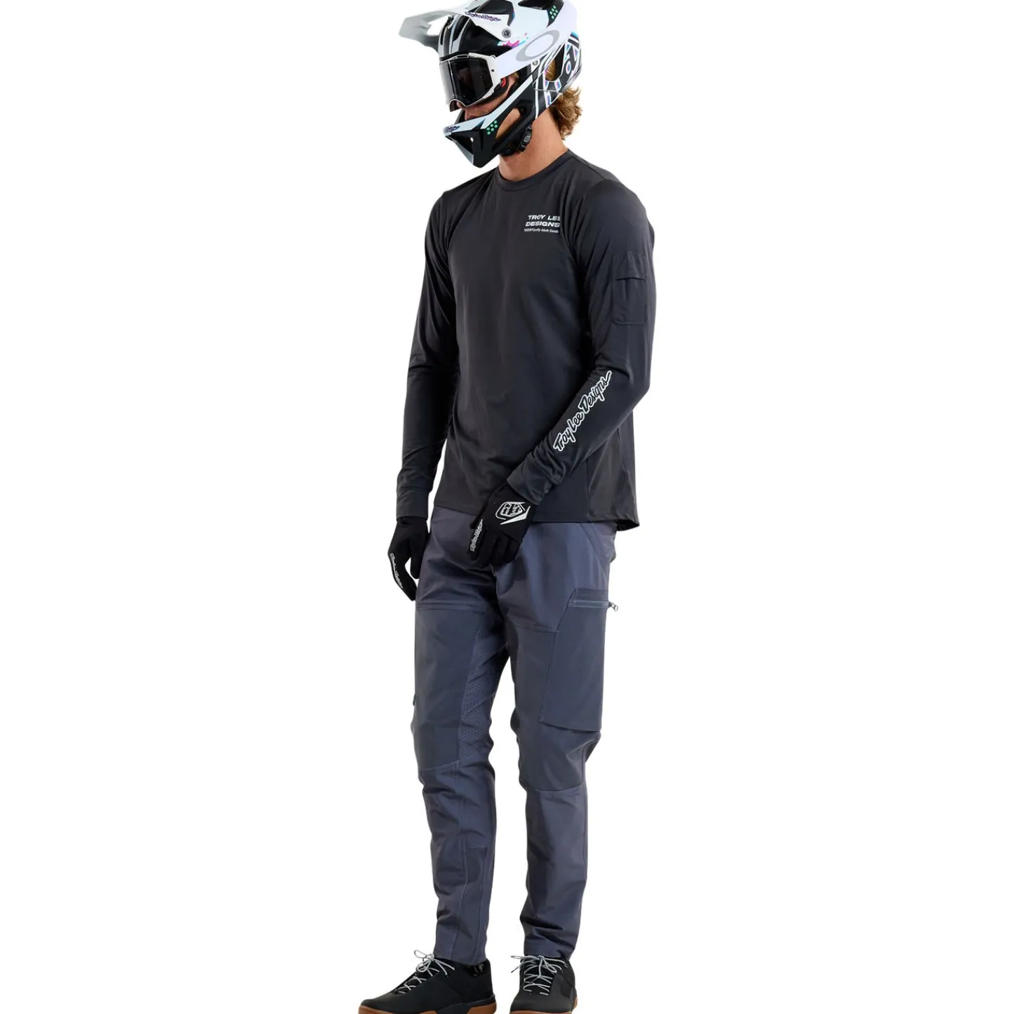 Troy Lee Designs Jerseys|Ruckus^Ruckus Long Sleeve Ride Tee Factory Carbon