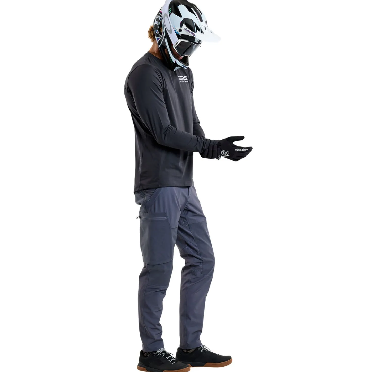 Troy Lee Designs Jerseys|Ruckus^Ruckus Long Sleeve Ride Tee Factory Carbon