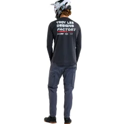 Troy Lee Designs Jerseys|Ruckus^Ruckus Long Sleeve Ride Tee Factory Carbon