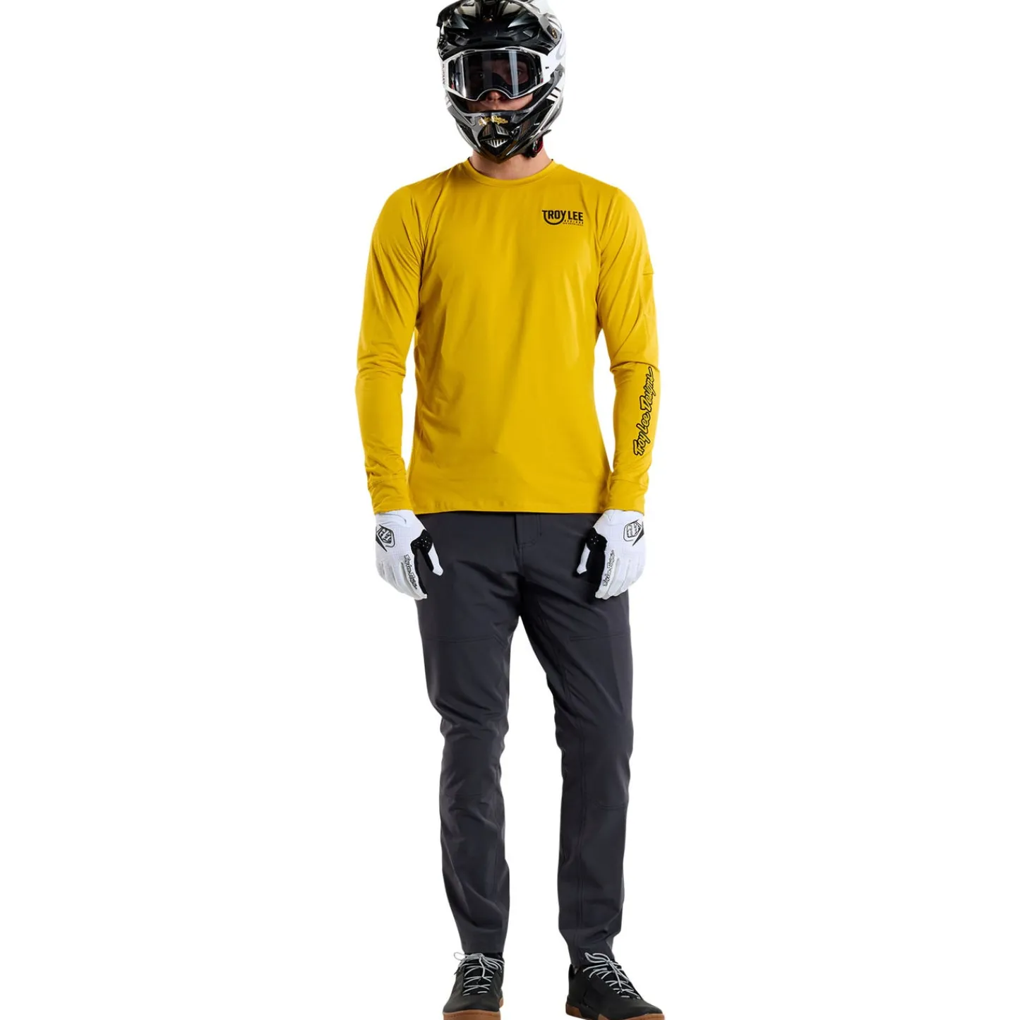 Troy Lee Designs Jerseys|Ruckus^Ruckus Long Sleeve Ride Tee Eyez Safron