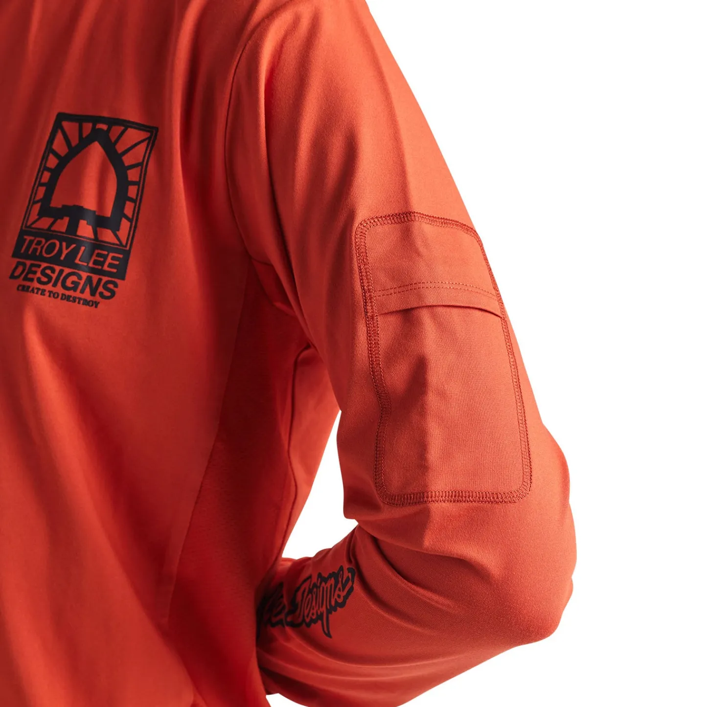 Troy Lee Designs Jerseys|Ruckus^Ruckus Long Sleeve Ride Tee Create To Destroy Brick