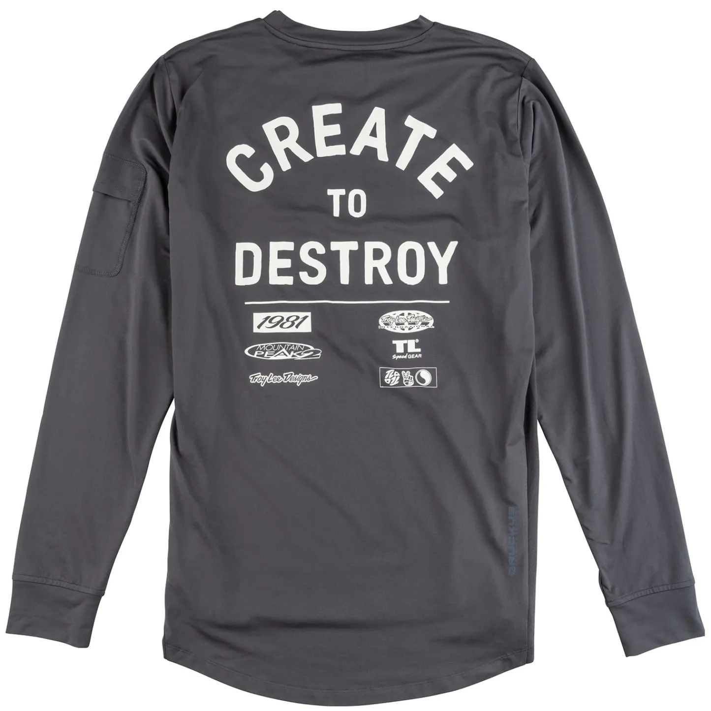 Troy Lee Designs Jerseys|Ruckus^Ruckus Long Sleeve Ride Tee Destroy Carbon