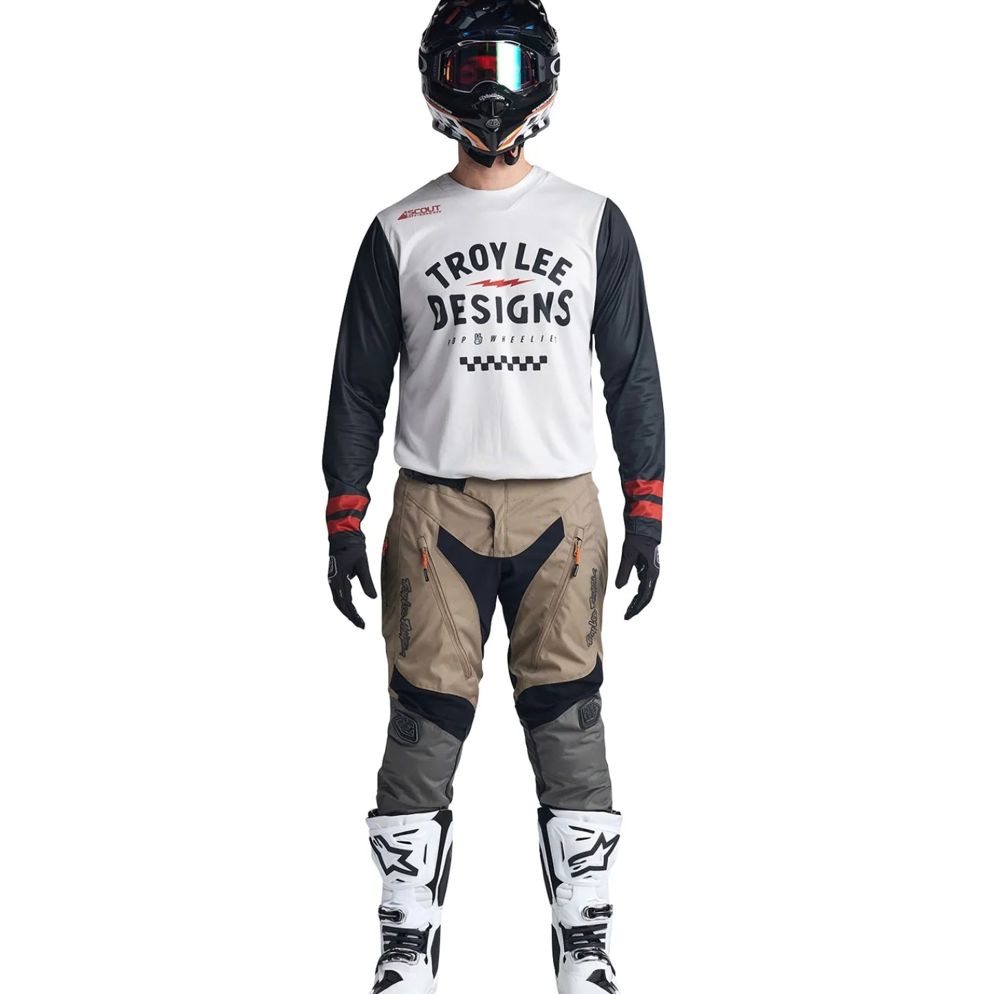 Troy Lee Designs Scout Gp|Gp^Scout GP Jersey Ride On Charcoal / Vintage White