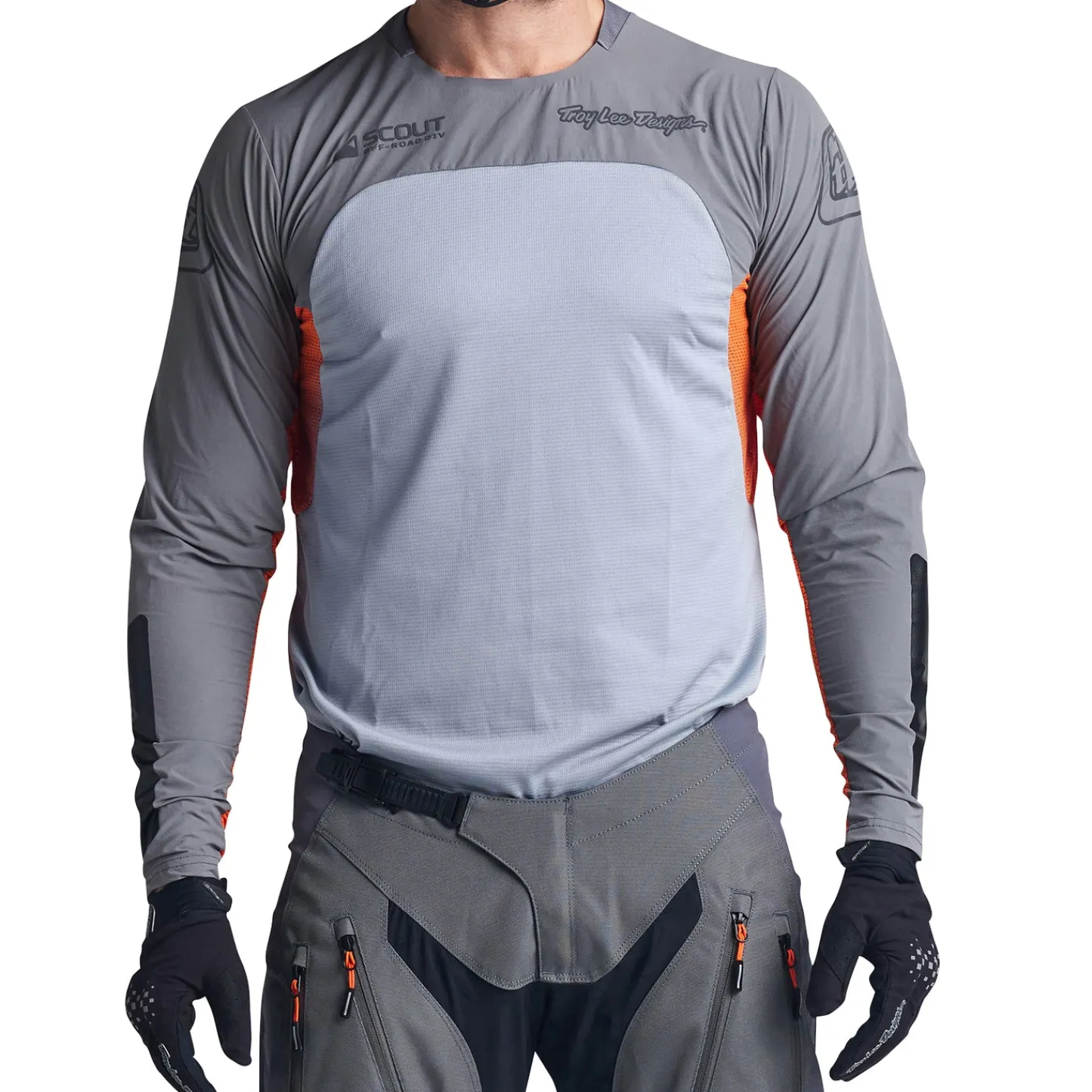 Troy Lee Designs Scout Se|Jerseys^Scout SE Jersey Systems Gray / Neon Orange
