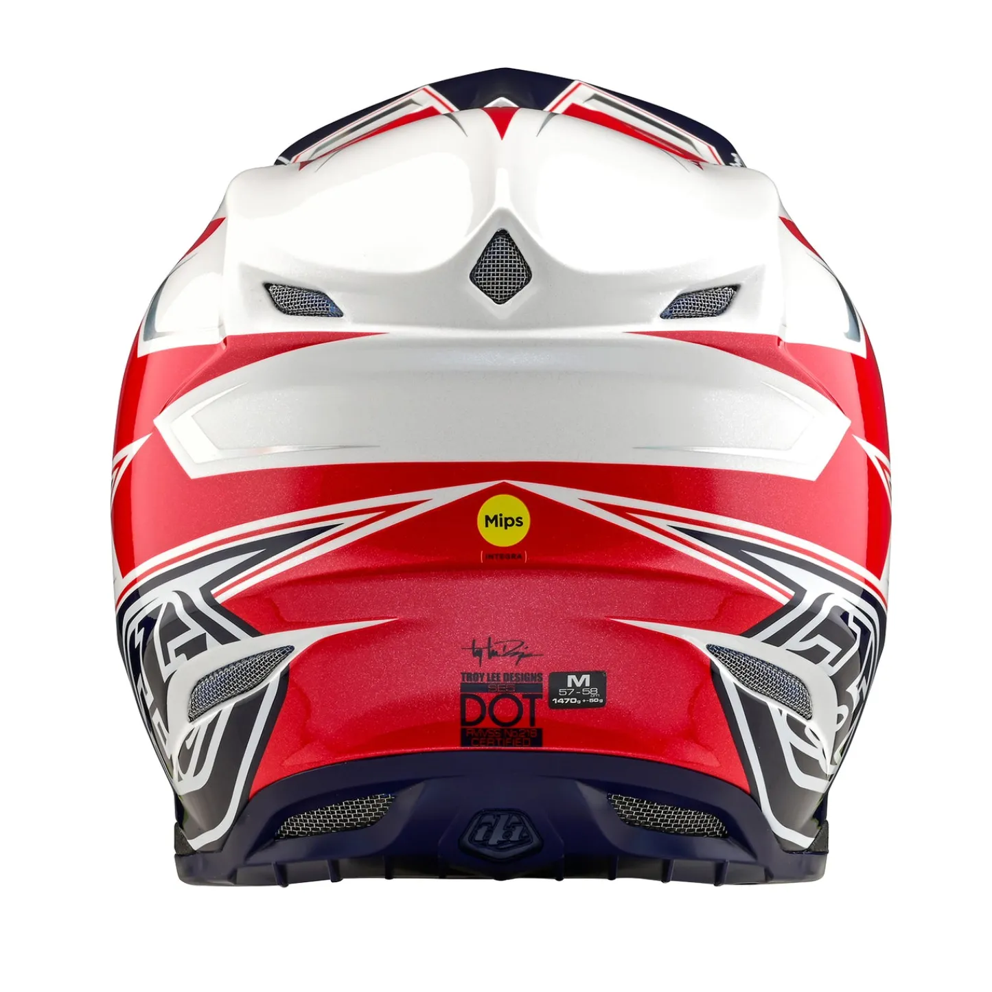 Troy Lee Designs Se5|Track^SE5 Composite Helmet W/MIPS X Oakley Vision White / Blue