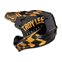 Troy Lee Designs Se4|Track^SE4 Polyacrylite Helmet Race Shop Black / Gold