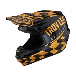 Troy Lee Designs Se4|Track^SE4 Polyacrylite Helmet Race Shop Black / Gold