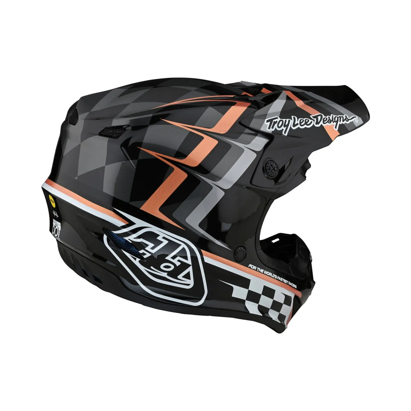 Women Troy Lee Designs Se4|Helmets^SE4 Polyacrylite Helmet Warped Black / Copper