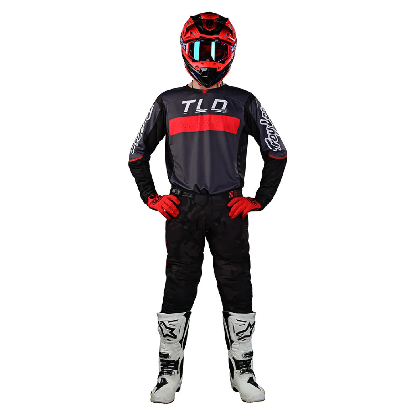 Troy Lee Designs Se Pro|Track^SE Pro Jersey Grid Camo Black / Gray