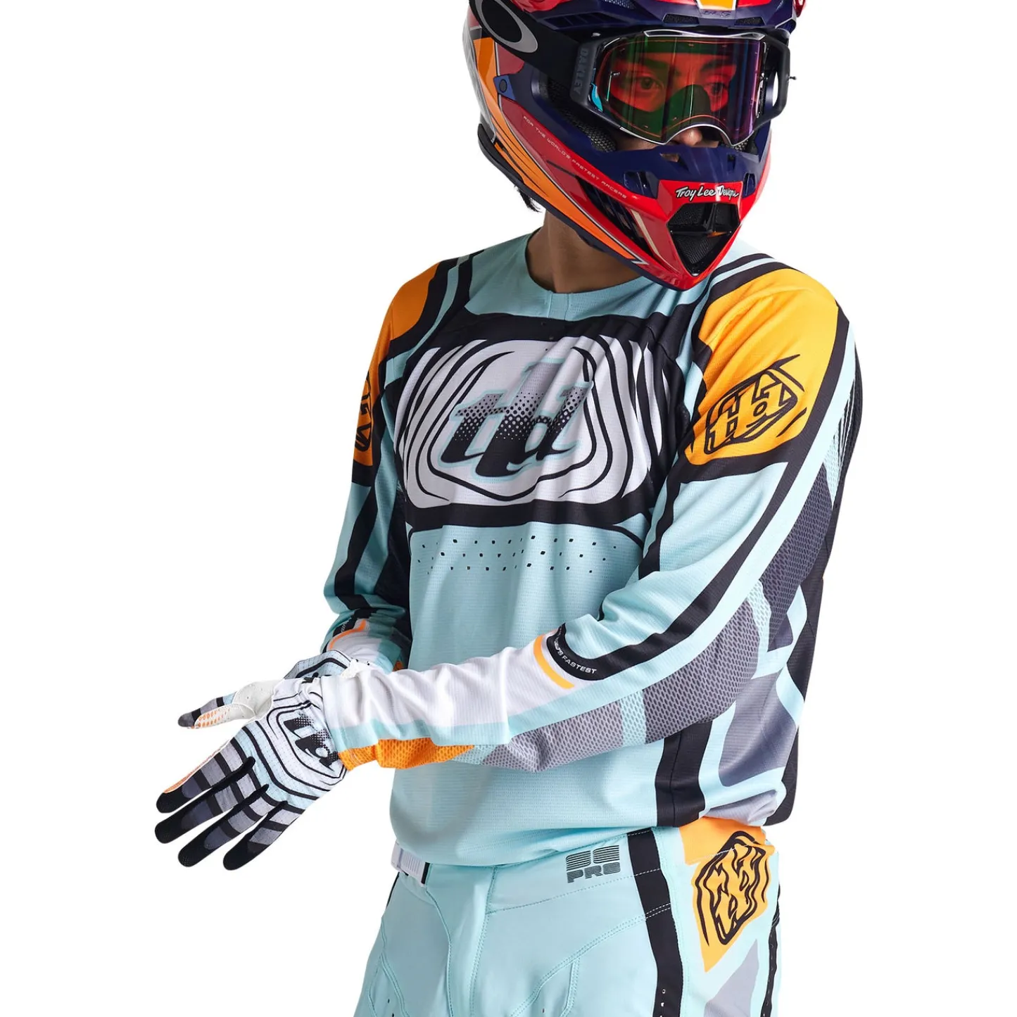 Troy Lee Designs Se Pro|Jerseys^SE Pro Jersey Wavez Bleached Aqua