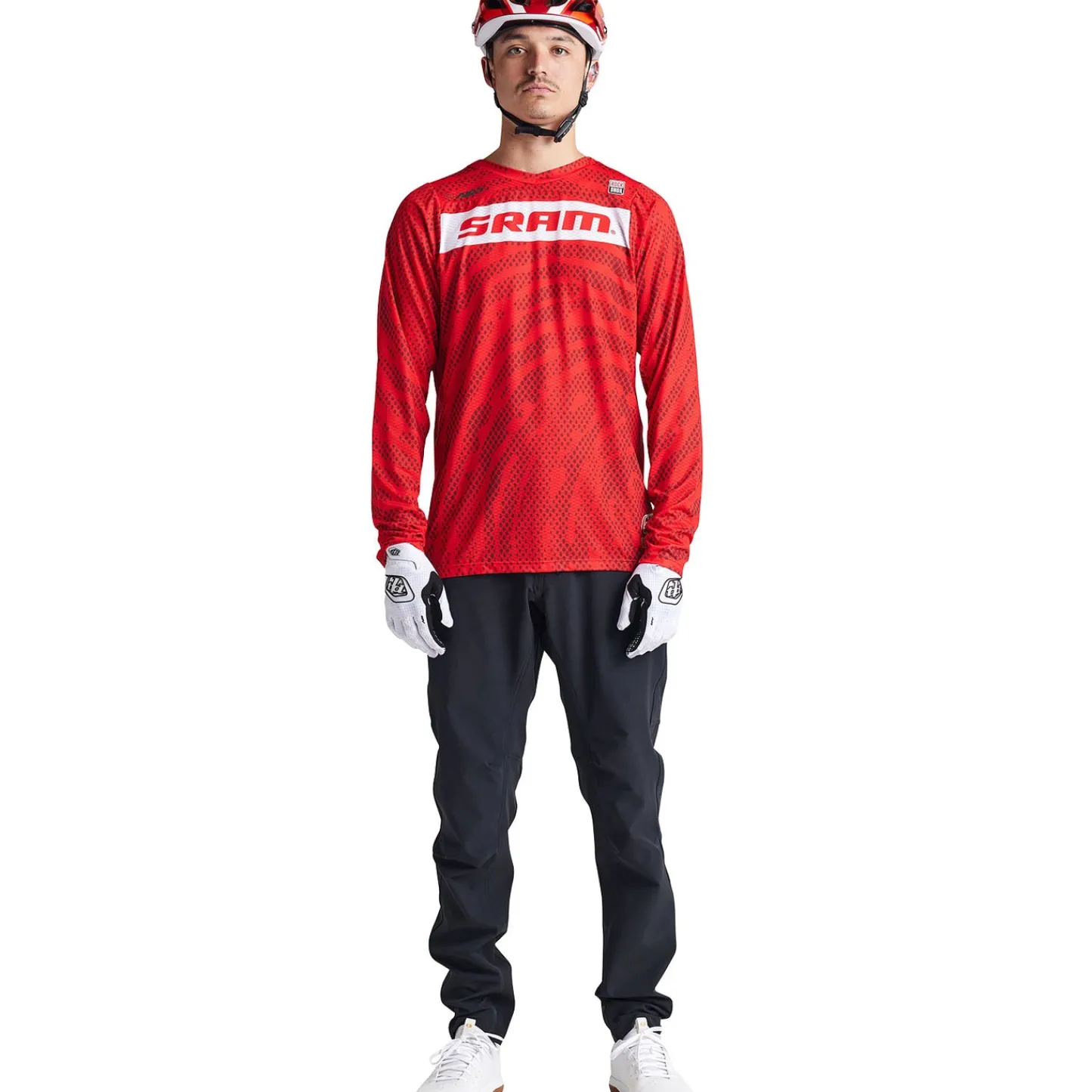 Troy Lee Designs Skyline|Jerseys^Skyline Air LS Jersey SRAM Roots Fiery Red