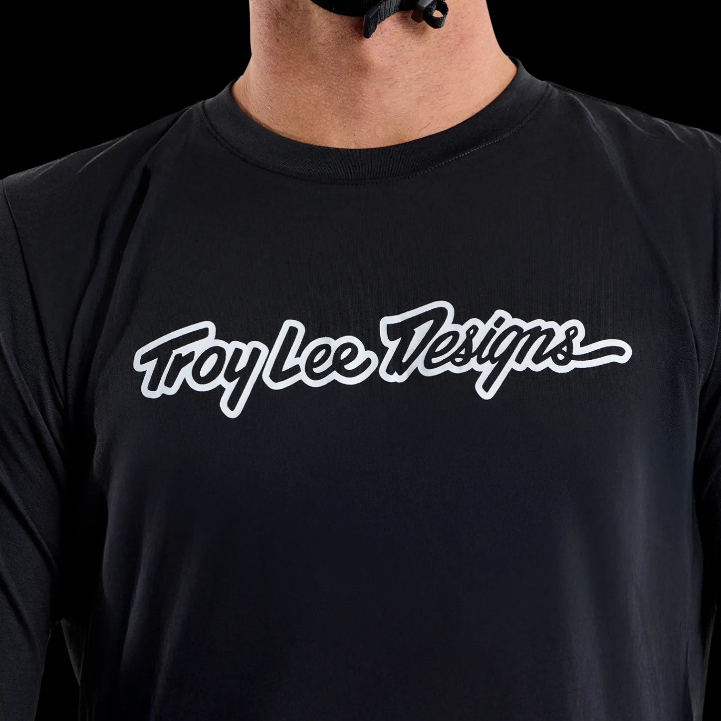 Troy Lee Designs Jerseys|Skyline^Skyline Long Sleeve Ride Tee Signature Black