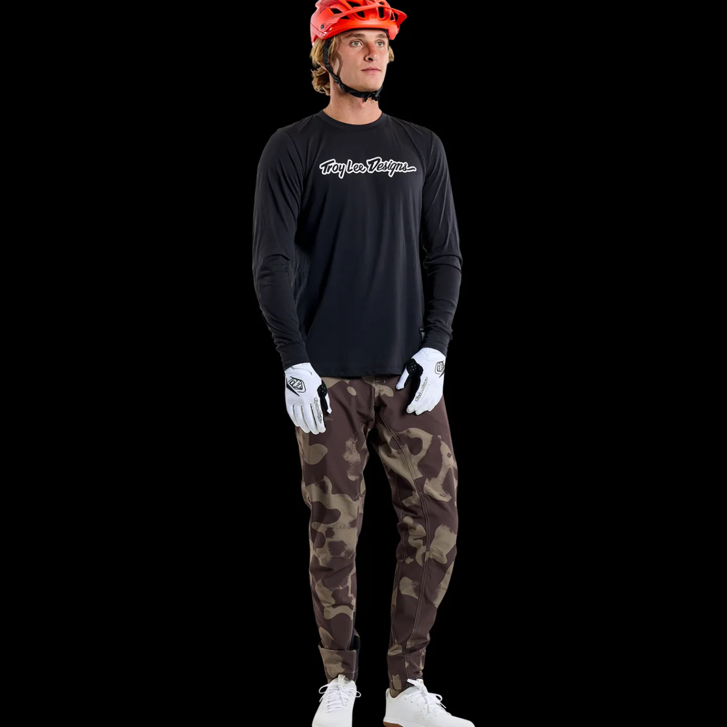 Troy Lee Designs Jerseys|Skyline^Skyline Long Sleeve Ride Tee Signature Black