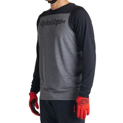 Troy Lee Designs Skyline|Jerseys^Skyline LS Jersey Signature Heather Gray / Black