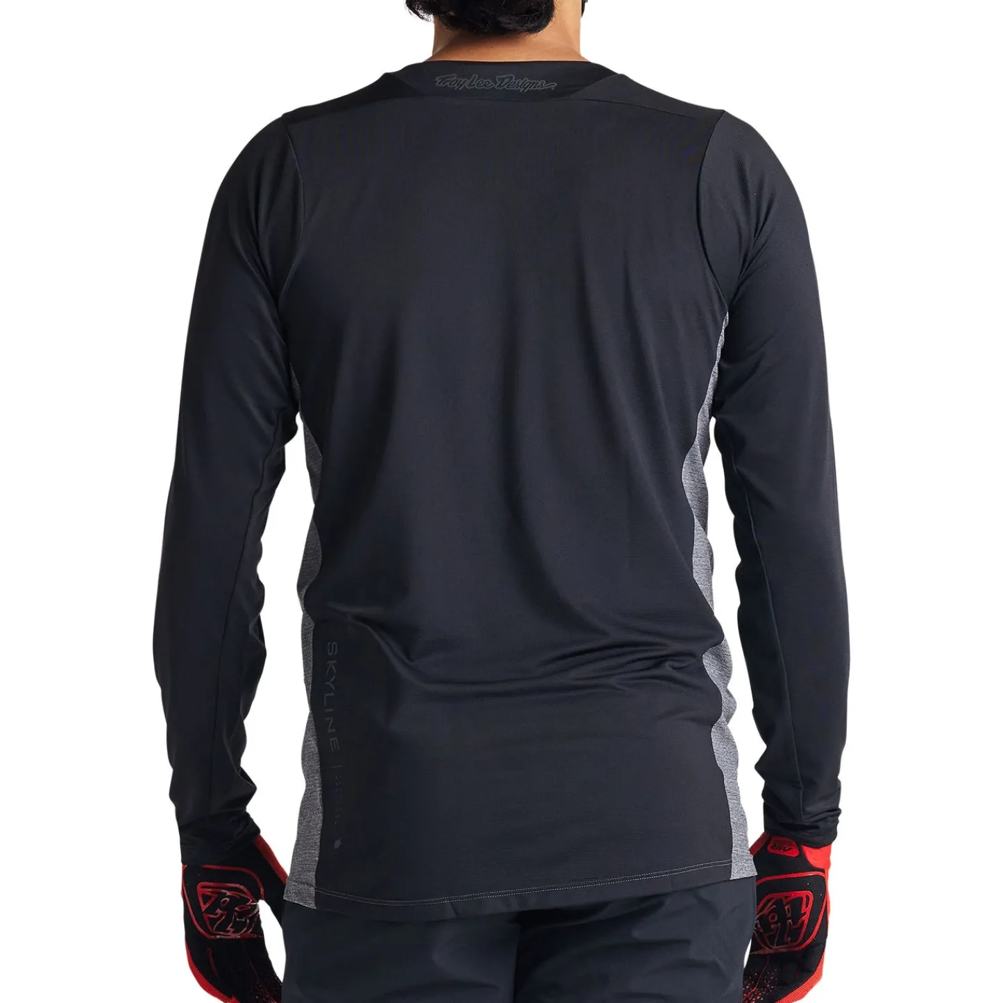 Troy Lee Designs Skyline|Jerseys^Skyline LS Jersey Signature Heather Gray / Black