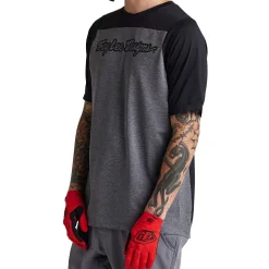 Troy Lee Designs Skyline|Jerseys^Skyline SS Jersey Signature Heather Gray / Black