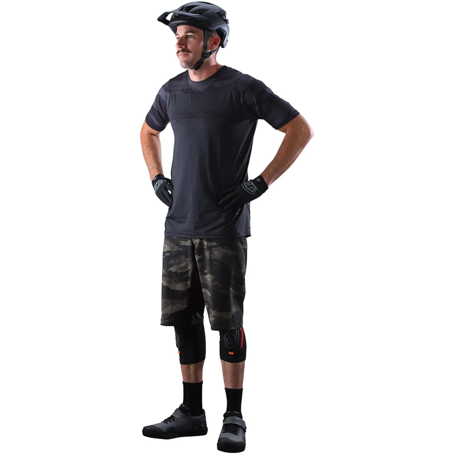 Troy Lee Designs Skyline|Enduro^Skyline SS Jersey Signature Camo Heather Black / Black