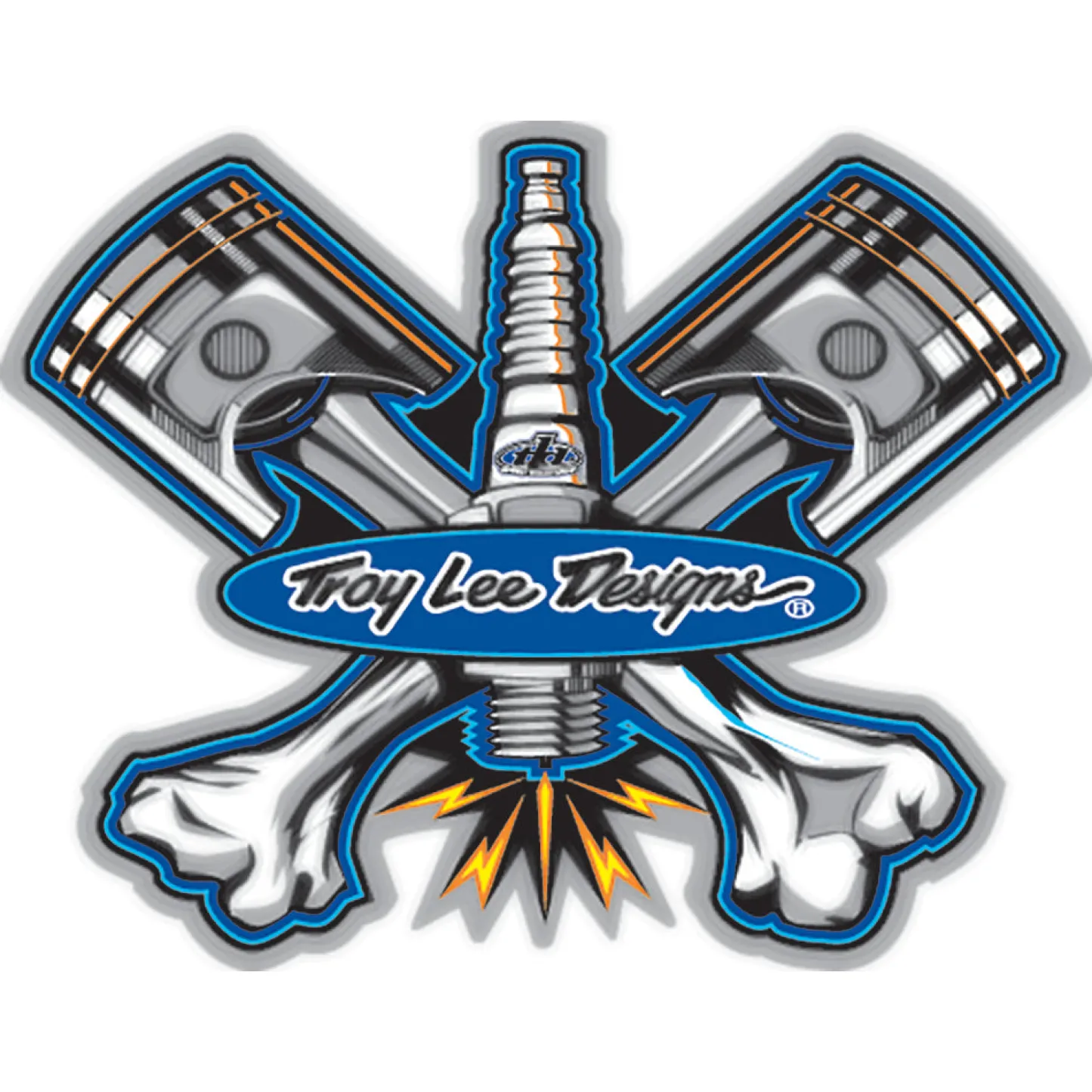 Troy Lee Designs Stickers|Stickers^Sticker 2" Pistonbone Blue