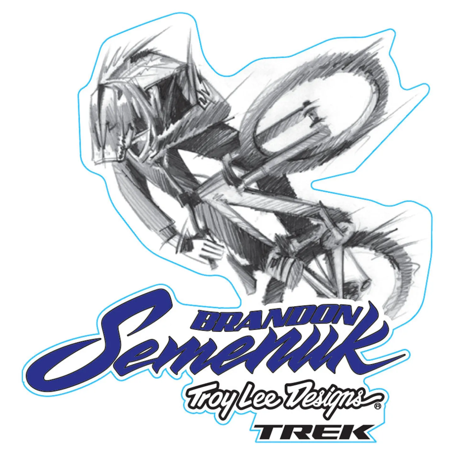 Troy Lee Designs Stickers|Stickers^Sticker Semenuk Blue