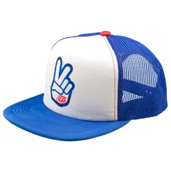 Troy Lee Designs Hats^Trucker Snapback Peace Out White / Blue