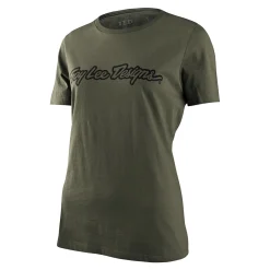 Women Troy Lee Designs Women's Tees^Wmns Short Sleeve Tee Signature Military Green