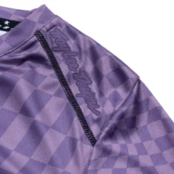Women Troy Lee Designs Jerseys|Lilium - Wmns^Womens Lilium Long Sleeve Jersey Twisted Checkers Deep Purple