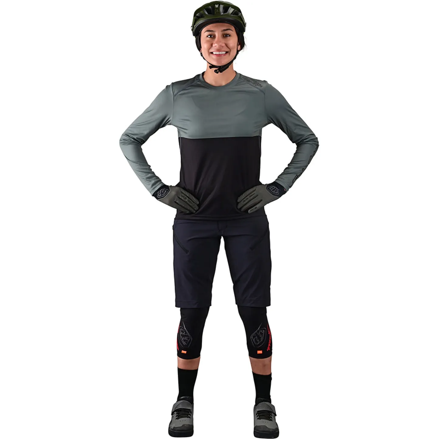 Women Troy Lee Designs Lilium - Wmns|Jerseys^Womens Lilium LS Jersey Block Green / Black